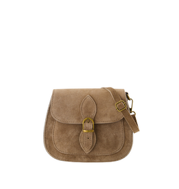 21Jewelz Halfronde suede tas met gesp - suede taupe