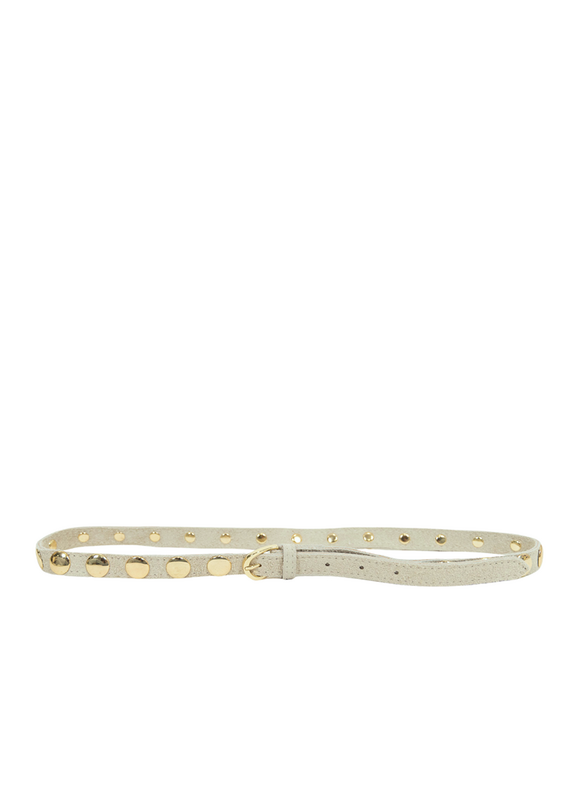 21Jewelz Suede riem met gouden studs - beige
