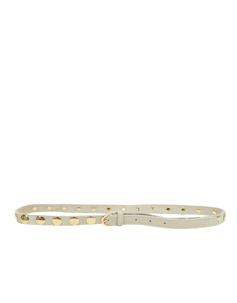 21Jewelz Suede riem met gouden studs - beige