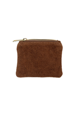 21Jewelz Suede beursje met gouden rits - bruin