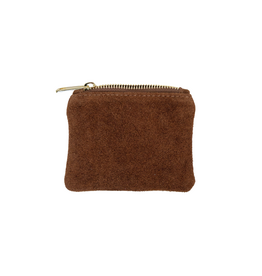 21Jewelz Suede beursje met gouden rits - bruin