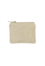 21Jewelz Suede beursje met gouden rits - licht beige
