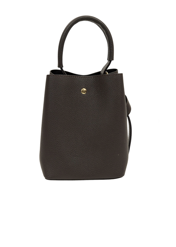 21Jewelz Bucket tas met gouden details - donkerbruin