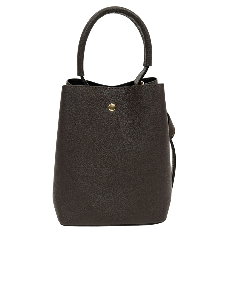 21Jewelz Bucket tas met gouden details - donkerbruin