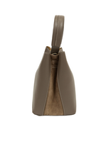 21Jewelz Bucket tas met gouden details - donkertaupe