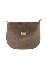 21Jewelz Middel grote tas met gouden sluiting - suede taupe