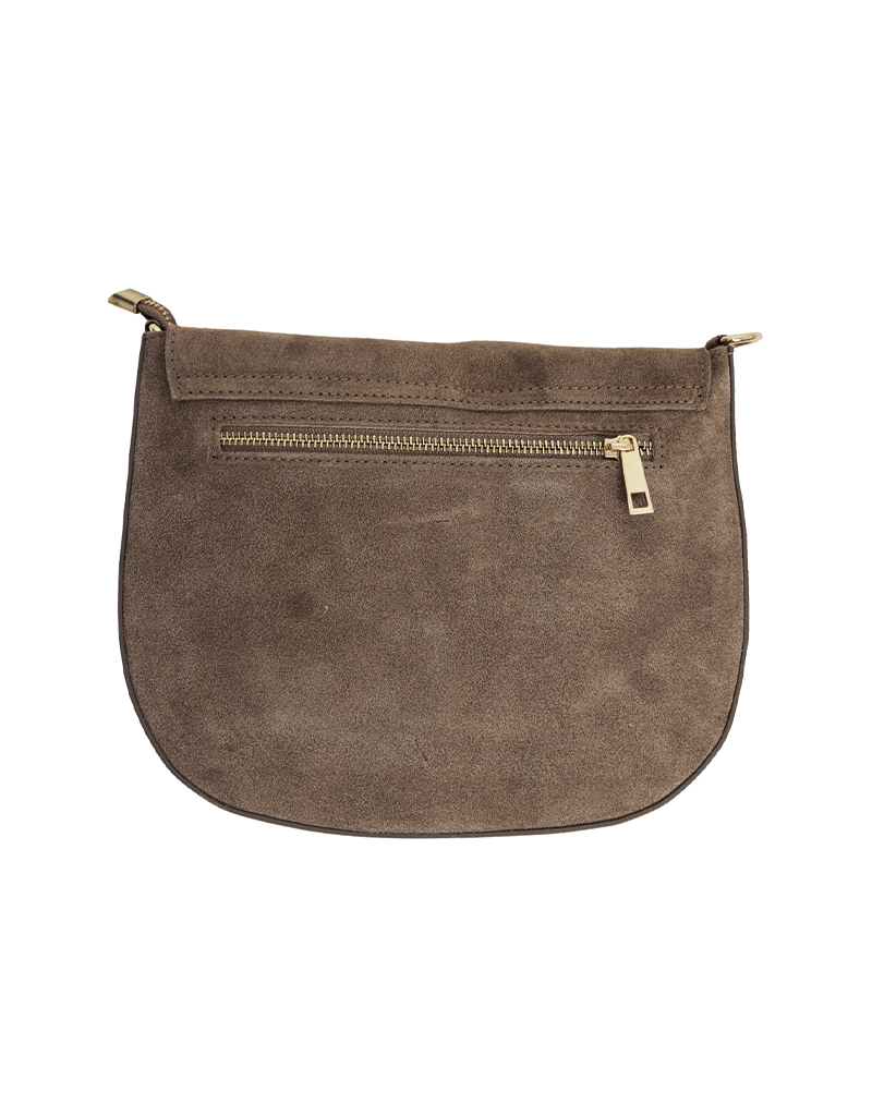 21Jewelz Middel grote tas met gouden sluiting - suede taupe