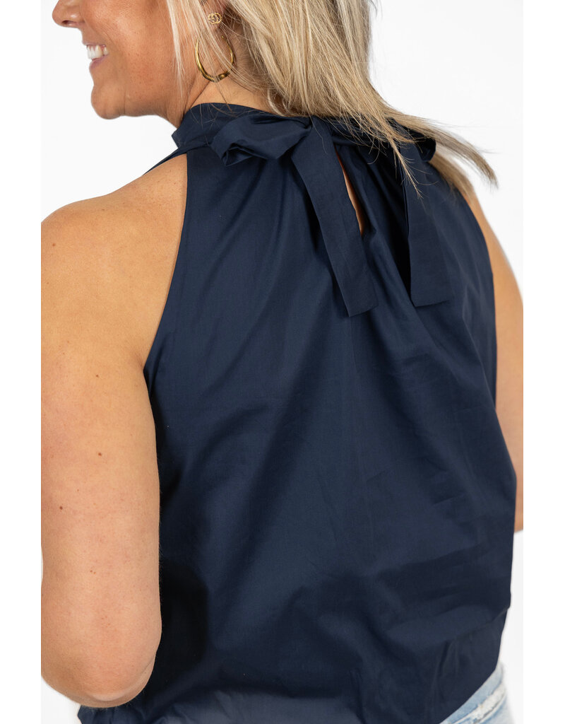 21Jewelz Balloon look haltertop - donkerblauw