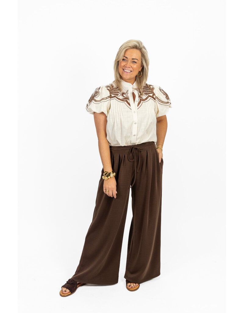 21Jewelz Wide leg jogger - bruin