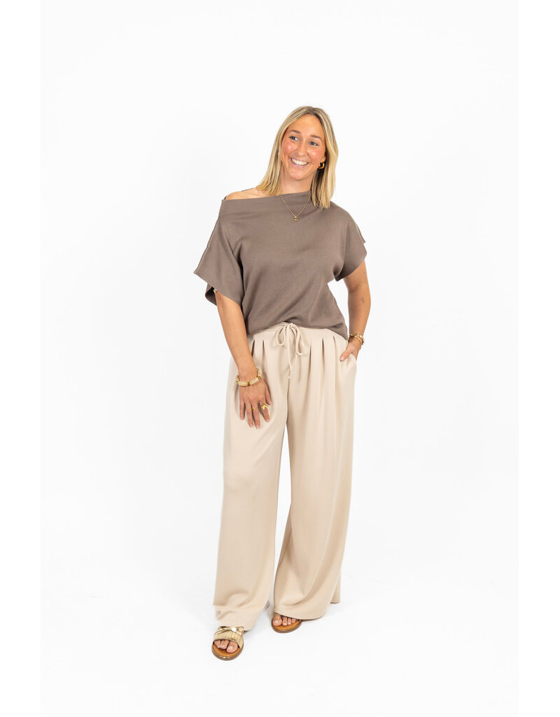 21Jewelz Wide leg jogger - beige