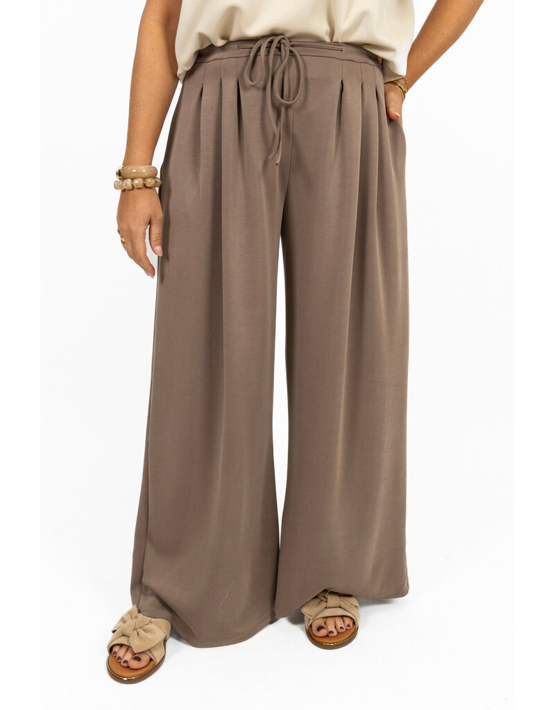 21Jewelz Wide leg jogger - taupe