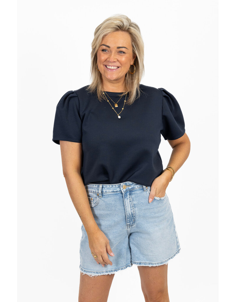 21Jewelz Sweatshirt met pofmouw - donkerblauw
