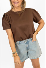 21Jewelz Sweatshirt met pofmouw - bruin