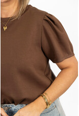 21Jewelz Sweatshirt met pofmouw - bruin