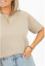 21Jewelz Korte mouwen sweater - taupe