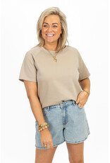21Jewelz Korte mouwen sweater - taupe