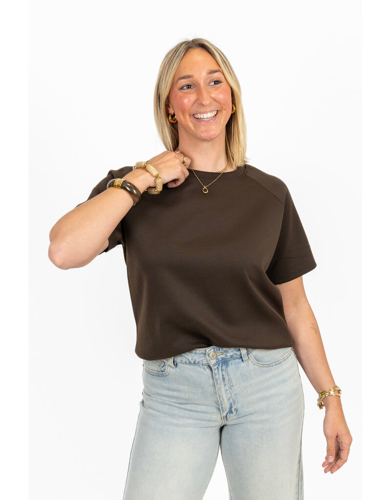 21Jewelz Korte mouwen sweater - bruin