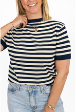 21Jewelz Streep truitje - blauw/ecru