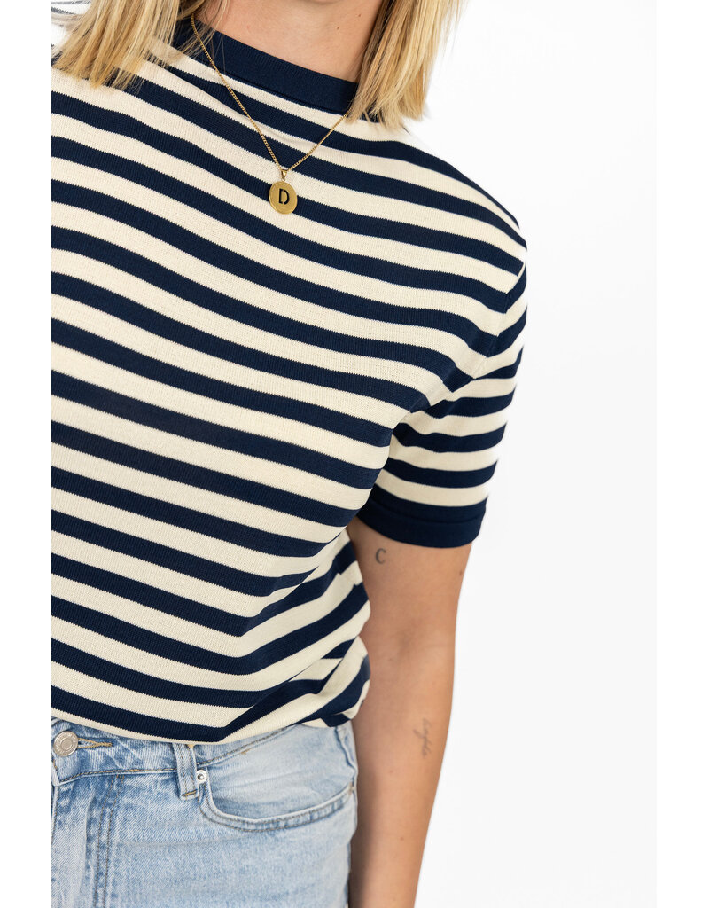 21Jewelz Streep truitje - blauw/ecru