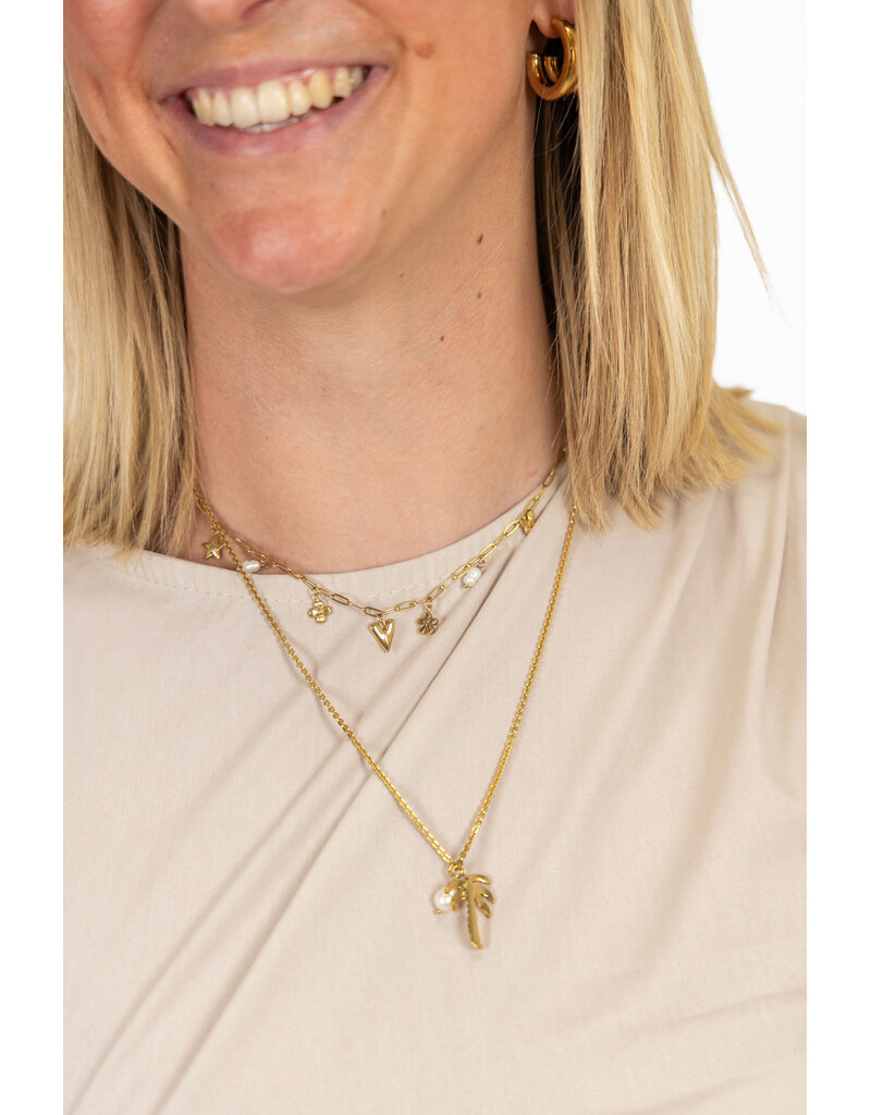 21Jewelz Mouwloze top met strik - beige