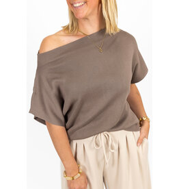 21Jewelz Top met boothals - bruin