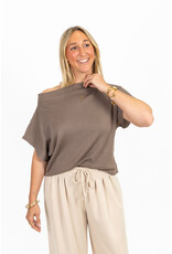 21Jewelz  Top met boothals - bruin