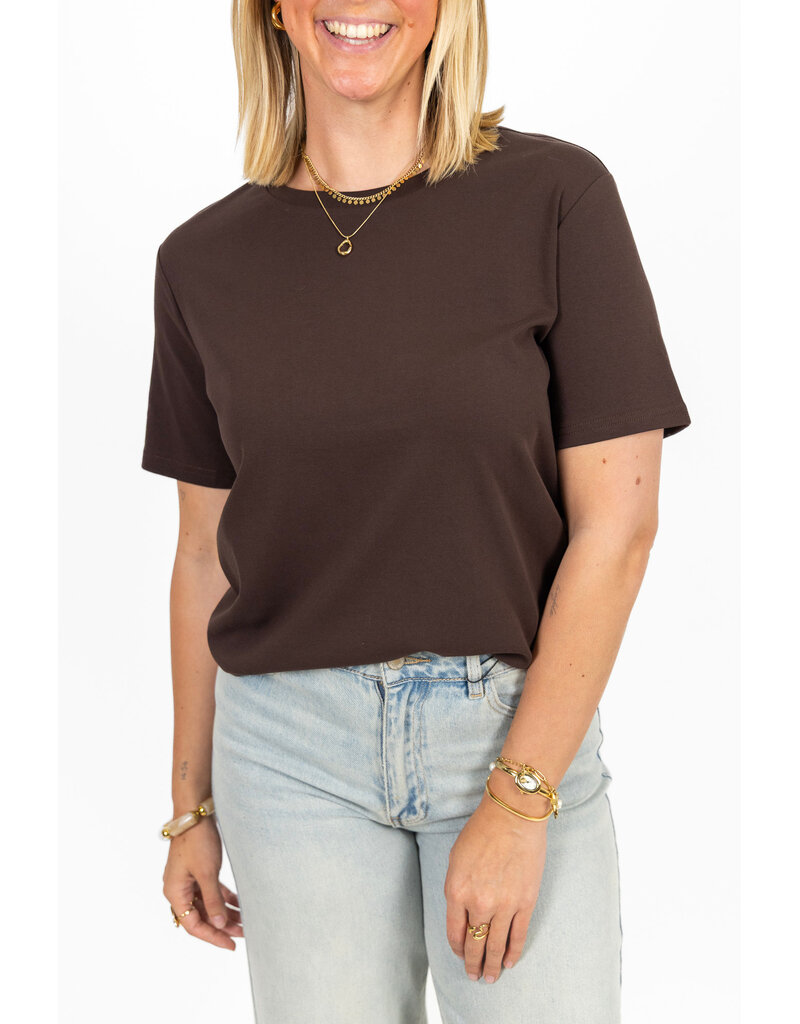 21Jewelz Effen basic t-shirt - bruin