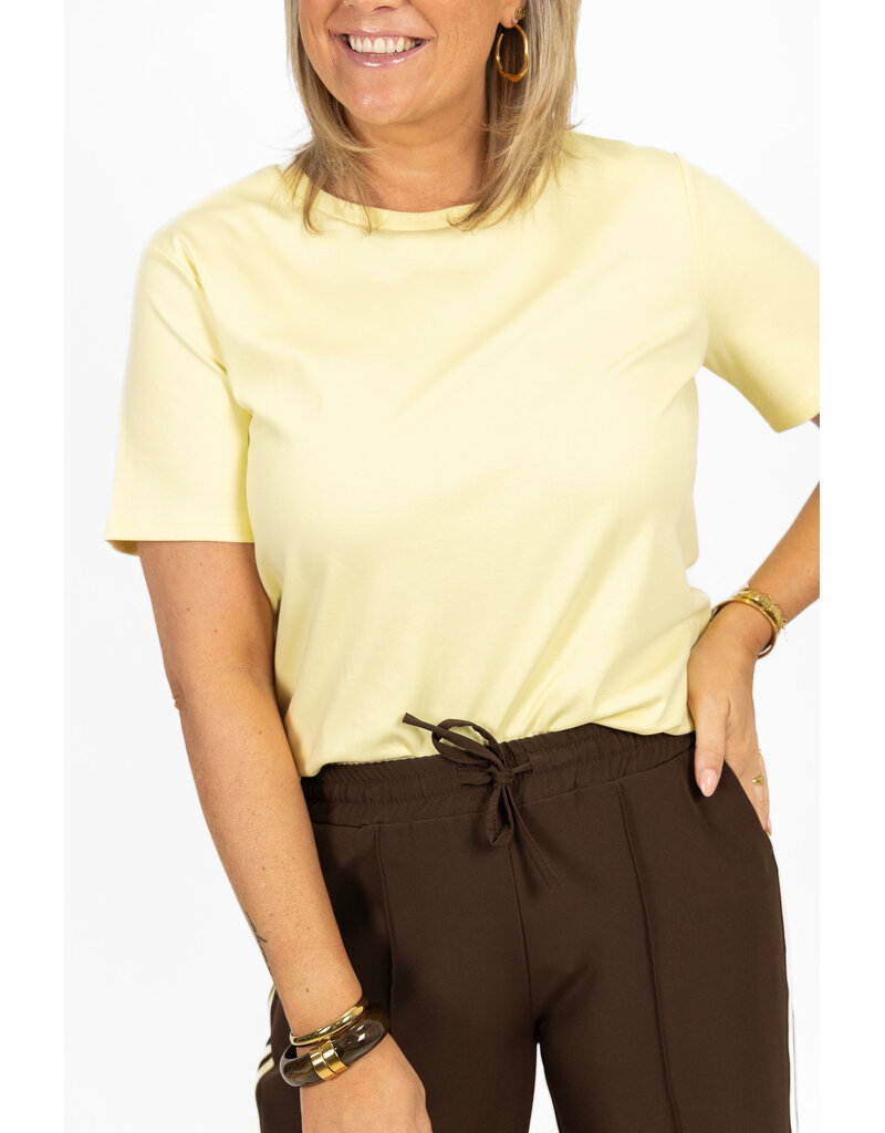 21Jewelz Effen basic t-shirt - geel