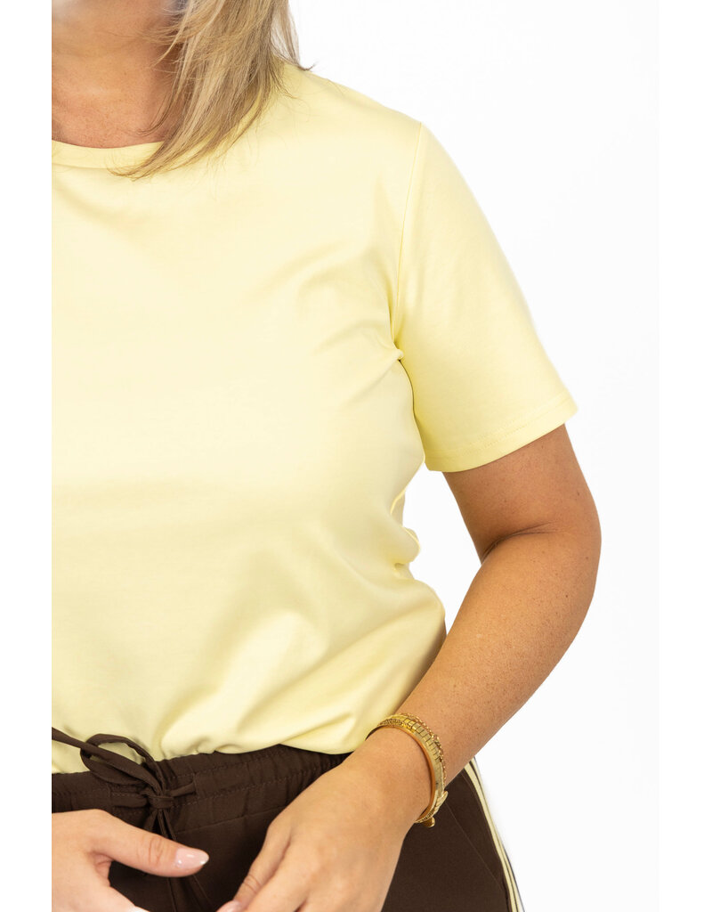 21Jewelz Effen basic t-shirt - geel