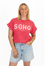 21Jewelz Gestreepte top "SOHO" - roze/rood
