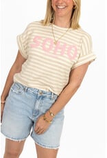 21Jewelz Gestreepte top "SOHO" - ecru/beige
