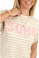 21Jewelz Gestreepte top "SOHO" - ecru/beige
