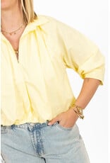 21Jewelz Effen blouse met driekwart pofmouw - geel