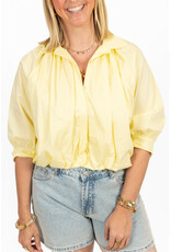 21Jewelz Effen blouse met driekwart pofmouw - geel