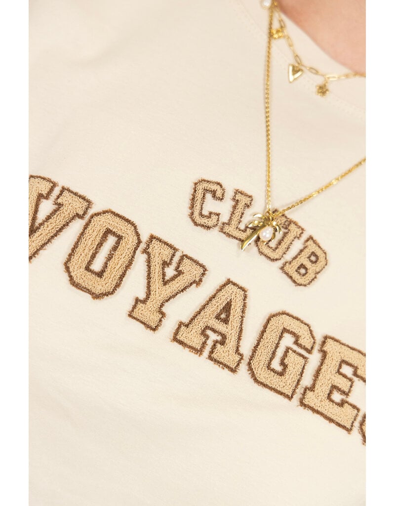 21Jewelz T-shirt "Club Voyage" - beige