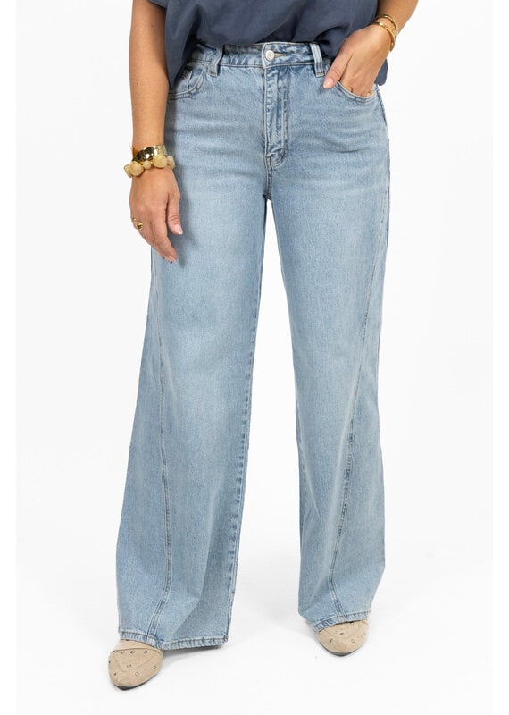 21Jewelz Wide leg jeans met naad - blauw