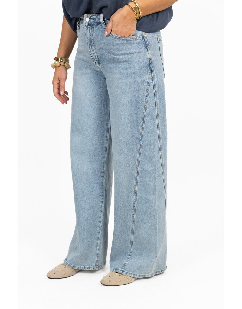 21Jewelz Wide leg jeans met naad - blauw