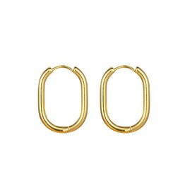 Go Dutch Label D&E - Medium ovale hoops - goud