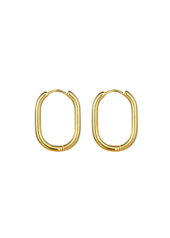 Go Dutch Label D&E - Medium ovale hoops - goud