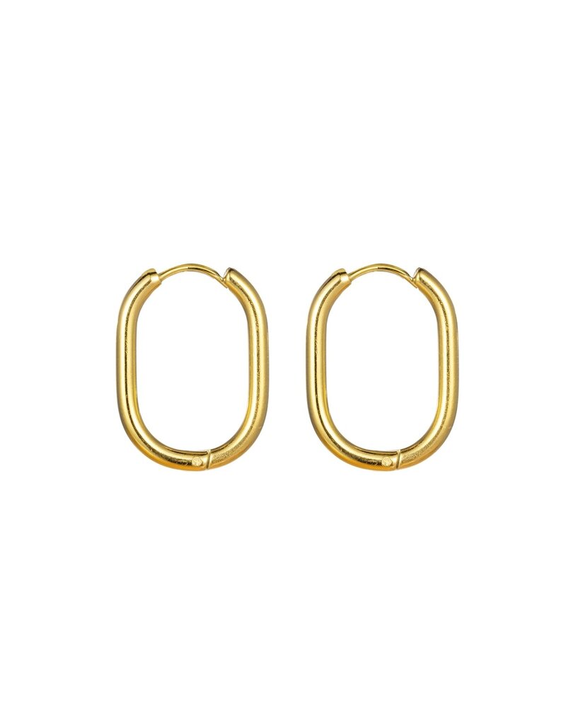 Go Dutch Label D&E - Medium ovale hoops - goud