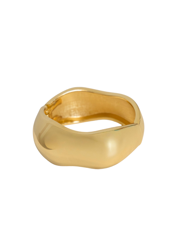 21Jewelz Brede organische statement bangle - goud