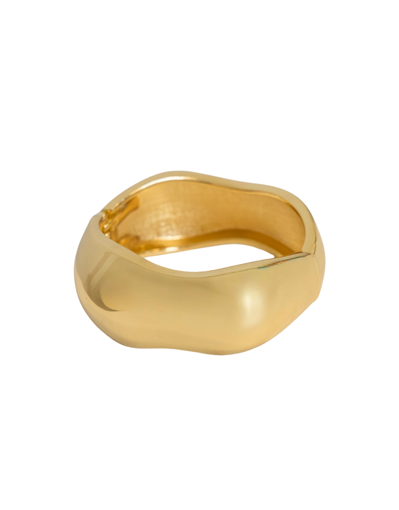 21Jewelz Brede organische statement bangle - goud