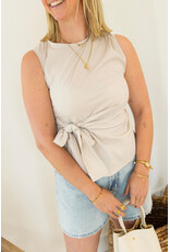21Jewelz Mouwloze top met strik - beige