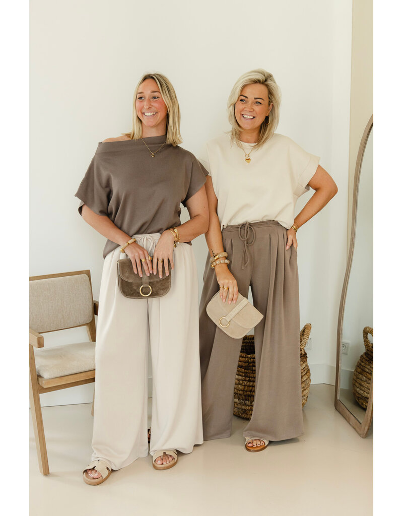 21Jewelz Wide leg jogger - beige