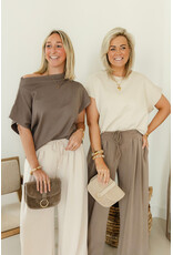 21Jewelz Wide leg jogger - beige