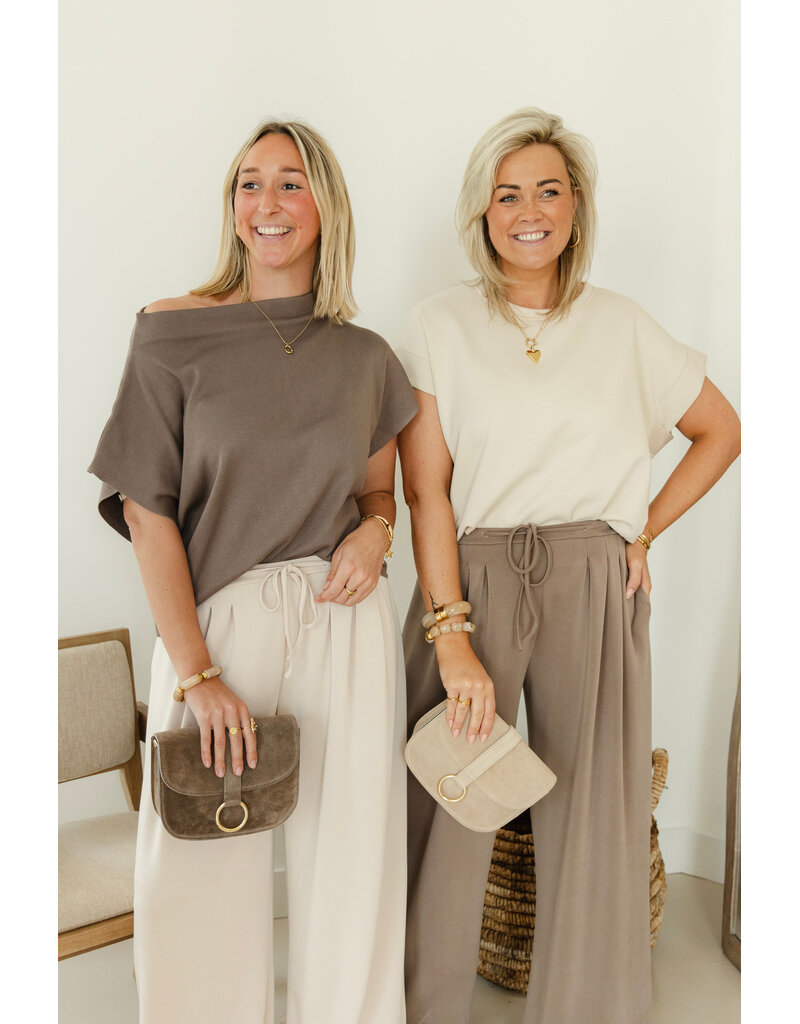21Jewelz Wide leg jogger - beige