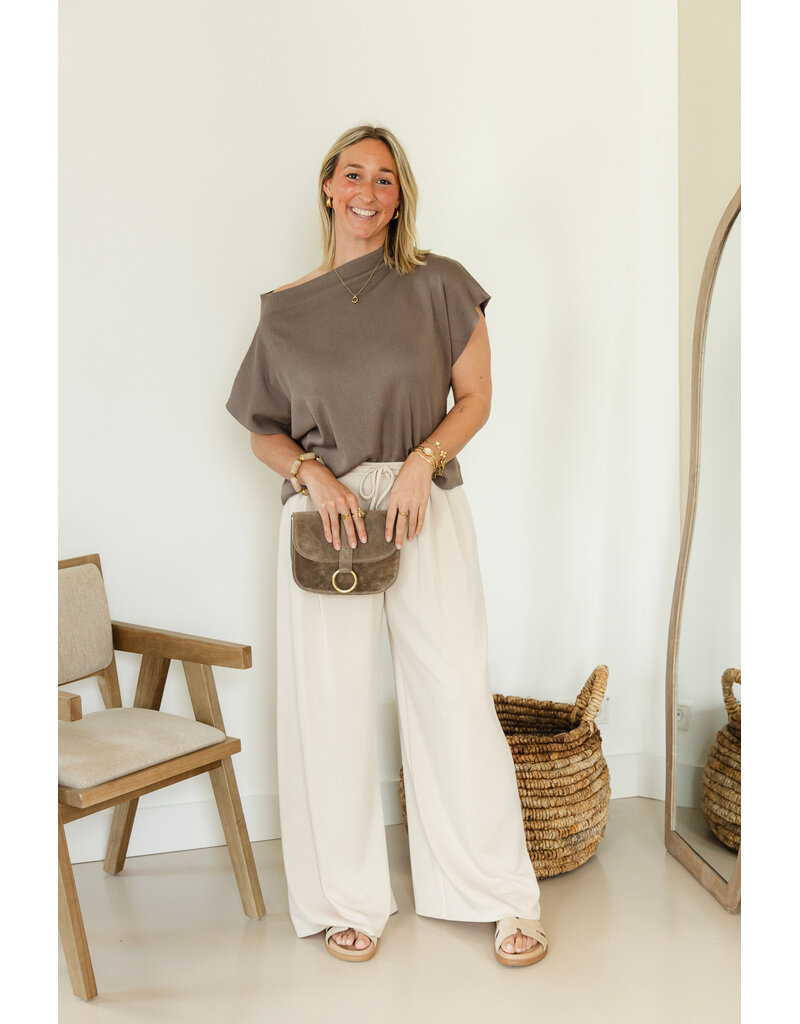 21Jewelz Wide leg jogger - beige
