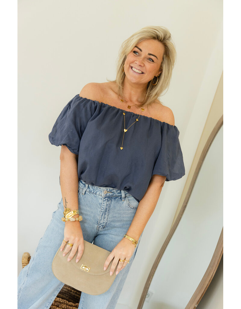 21Jewelz Wide leg jeans met naad - blauw