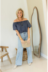 21Jewelz Wide leg jeans met naad - blauw