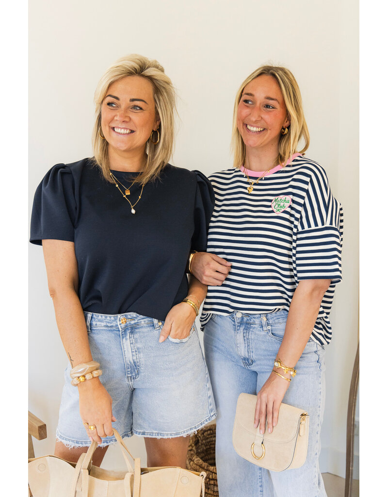 21Jewelz Sweatshirt met pofmouw - donkerblauw